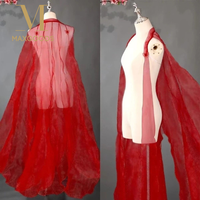 Organza Ancient-style Cloak with Shoulder Strap Dance Costume Party Long Shawl Fairy Dance Wear Chinese Style Flowy Cape