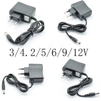 100-240V DC 3V/4.2V/5V/6V/9V/12V 1A/1000mA Power Supply Charger EU Plug Converter Adapter 5.5mm * 2.5mm(2.1mm) AC to DC light