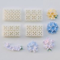 6 IN 1 Spring Flower Osmanthus Hydrangea Lilac Polymer Clay Cutters Floral Molds DIY Earrings Pottery Clay Tools Cutting Dies