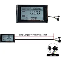 LCD Display SW900 Panel SM Plug/ Waterproof Plug 24/36/48V Compatible With JN Controller E-Bike Electric Bicycle