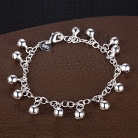 925 Sterling Silver Bracelets beads for Women Men Wedding Jewelry Engagement Charm Simple Classic Party Fashion Gift