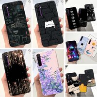 For Realme 6 Case Cover Soft Silicone TPU Realme 6 Pro Realme6 Back Cover Beauty Flower Cartoon Printed Coque Capa