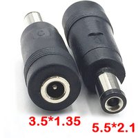 Connector For Dc Power Adapter Connector Plug Conversion Head Jack Female Socket 3.5*1.35 mm female To Male 5.5*2.1mm