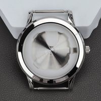 40mm Stainless Steel Watch Case silver aseptic polished case for Miyota GM00 Quartz Movement Watch Accessories Part retrofitting