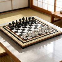 417pcs MOC Chess Board Game Games Model Building Blocks Architecture Assemble DIY Idea Christmas Gift Toys Creative Education