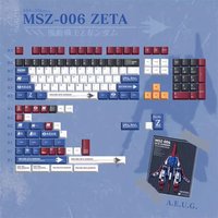 Zeta Gundam Mechanical Keyboard Keycaps PBT Dye Sublimation Personality MSZ-006 Key Caps Original PC Gaming Keyboard Keycap
