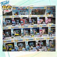 FUNKO POP Otiginal Lilo & Stitch Couple Suit Smiling Sitting Posture Action Figure Toys for Boys Girls Gift Collectible Model