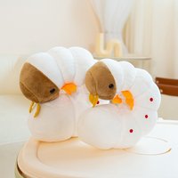 Cute Stag Beetle Larvae Grub Plush Toy Soft Realistic Larva Stuffed Animal for Insect Lover Educational Gift for Kids Home Decor