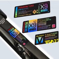 Cyberpunk Laser Reflective Bicycle Frame Top Tube Stickers DIY QR Code Label Decals Off Road Moto Car Luggage Helmet Sticker