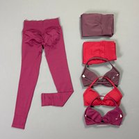 2Pcs HISTELLO Women Yoga Sets Seamless Halter Backless Sports Bra Scrunch Butt Breathable Long Leggings Gym Running Sportswear