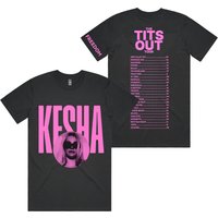 Kesha . Tits Out Tour Short Sleeve Tee Summer Cotton Loose Male Streetwear Hip Hop O-neck Casual T Shirt Men Women Tshirts Print