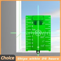 Vertical/Horizontal Laser Level Target Card Red/Green Line Beam Plate Tool Beam Distance Plate Magnetic Inch/cm Leveling Board