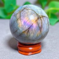 Purple Labradorite Sphere Crystal Natural Stone Quartz Stone Minerals Home Decoration Reiki Craft Gifts Energy Healing Luck Love