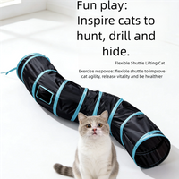 cat play tunnel interactive toy,hide and seek tunnel, portable&collapsible pop up cat tunnel for cats' instinct