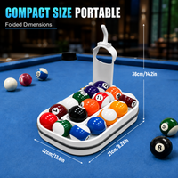 Support de billes de billard de précision : Outil d'entraînement de billard imprimé en 3D pour une pratique cohérente, crée un triangle parfait en quelques secondes, portable et comprend un kit