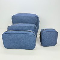 4Size Denim Cosmetic Bag Travel storage Bag Toiletry Pouch Men and Women Storage Beauty Box Outdoor Wash Party Gift Organizer