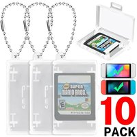 Portable Storage Case with Keychain for Switch Game Card Cartridge Micro SD TF Card Storage Box Holder for Switch Oled/Lite