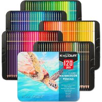 KALOUR 72/120 Color Luxury Iron Box Water soluble Color Pencil Set Art Drawing Special Water soluble Color Lead image 4