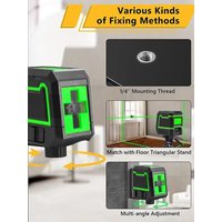 HILDA 2 Lines Laser Level Self-Leveling Horizontal And Vertical Cross Super Powerful Green Laser Beam Line