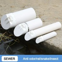 50/75/110/160mm Outdoor Balcony White Drainage Pipe Anti Odor Floor Drains Insect-proof Roof Cover Rain Pipe Cap Strainer Plugs