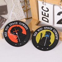1PC See You Space Cowboy Embroidered Patch Rock Punk Inspiring Badge DIY Gift Iron On Patches For Clothes Cap Jacket Trucker Hat