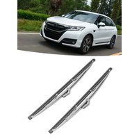 12in/30.48cm Front Windshield Wiper Blades Stainless Steel Polished Silver Universal Fit for Car