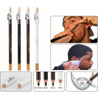 Pro Barber Hairline Pencil with Sharpener Men Beard Edge Tracer Shaping Pen Moustache Filler Grooming Line Up Tool Eyebrow