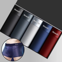Brand Boxers Man Summer Thin Ice Silk Breathable Men Underpants Soft Touch Men's Briefs 3D Cutting U Pouch Design Underwear Man image 4