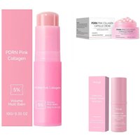 PDRN Multi-Effect Pink Collagen Cream Stick Deep Hydration Anti-Fine Lines Gentle Formula for Face Neck Hand All Skin Types