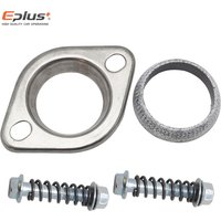 Universal Stainless Steel Car Exhaust Flange KIT 2 Hole Diamond Shape Stamped Exhaust Flange 51mm 63mm 76mm