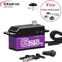 GX 25KG Coreless Servo Large Real Torque Aluminium Shell Metal Gear Waterproof 1:10 Short Body For RC Car Robot Airplane Boat