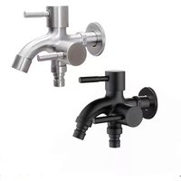 washing faucet 1pc 304 Stainless Steel Multi Functional Washing Machine, Double Outlet Faucet