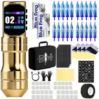 DM Tattoo Gun Kit Tattoo Supplies Makeup Complete Tattoo Pen Kit Professional Tattoo Kit Wireless Power Tattoo Machine Kit