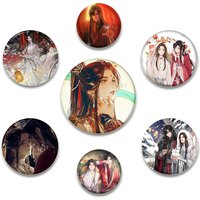 Tian Guan Ci Fu Hua Cheng Brooch Heaven Official’s Blessing Badge Accessories DIY Craft for Clothes Backpack Snap-in Button Pins