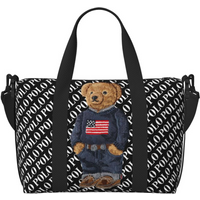 Custom Large Luxury Bear Tote Bag Women Shopper Shoulder Gym Beach Travel Bag
