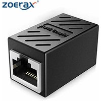 ZoeRax 2PCS RJ45 Coupler Ethernet Extender 1000Mbps, Cat7 Cat6 Cat5e Ethernet Cable Extender Ethernet Adapter LAN Connector