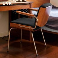 UVR Restaurant Chairs Light Luxury Household Kitchen Backrest Chair Balcony Leisure Makeup Stool Single Sofa Chair Hotel Chair