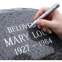 Tombstone Marker Pen, Waterproof & UV Resistant Memorial Inscription Pen, Fast-Drying Fade-Resistant Gravestone Lettering Tool