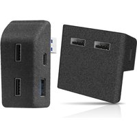 For Tesla Model 3 Y Highland Juniper 2021-2025 Glove Box Docking Station High Speed 4 USB Shunt Hub Flocking Adapter Powered