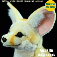 Realistic Fennec Fox High Fidelity Fox Plushie Desert Fox Plush Toys Lifelike Animals Simulation Stuffed Doll Kawai Toy Gifts