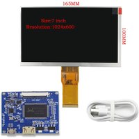 7 Inch 1024*600 Screen Display LCD Monitor Driver Control Board Mini HDMI-Compatible For Lattepanda,Raspberry Pi Banana Pi PC