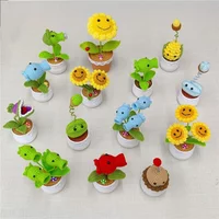 Plants Zombies Sunflowers Peas Planters Plants Desktop Weaving Decorations Home Office Desktop Decorations Table Decorations