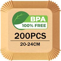 Air Fryer Paper Liners Plat for Cosori 5'5/6’4/8 L 20cm 24cm XXL Square Disposable Reusable Oven Baking Paper Tray