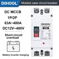 DC MCCB 12V 24V 48V 72V 100A 125A 250A Moulded Case Circuit Breaker Battery 200A 300A 400A Car Charging Pile Protector