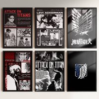 Anime Attack on Titan Poster Album Art Cover Songs Music Rap Wall Waterproof Paper Sticker For Living Room Home Decor