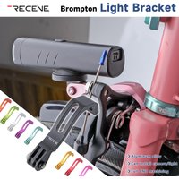 RECEVE Front Light Holder Folding Bike Front Light Stand Rack Headlight Stand Bicycle Fork Mount CNC Camera Holder for Brompton