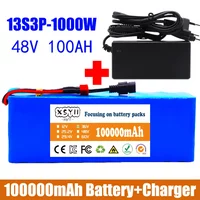 AliExpress EOENKK 13S3P 48V 100000mAh 100Ah Lithium-ion Battery Pack with 1000W BMS for 54.6V E-bike Electric Bicycle Scooter