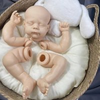 21 Inches Eric/Erica Reborn Vinyl Doll Kit Lifelike Unpainted Blank Newborn Baby Mold Doll Parts With Cloth Body
