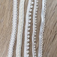 (1 Yard/roll) Pearl Gift Wrapping Ribbon Family Hairpin Making Clothing Bag Accessories Decoration Handmade DIY