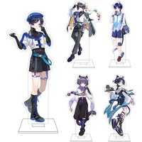 16CM Anime Genshin Impact Cosplay Acrylic Figure Stand Plate Wanderer Ornaments Gifts